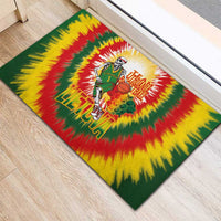 Lithuania Basketball Rubber Doormat Champions Skeleton of The Baltic Tie Dye Style - Wonder Print Shop