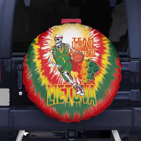 Lithuania Basketball Spare Tire Cover Champions Skeleton of The Baltic Tie Dye Style - Wonder Print Shop