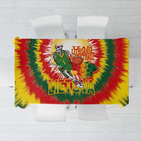 Lithuania Basketball Tablecloth Champions Skeleton of The Baltic Tie Dye Style - Wonder Print Shop