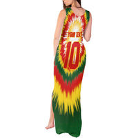 Custom Lithuania Basketball Tank Maxi Dress Champions Skeleton of The Baltic Tie Dye Style - Wonder Print Shop