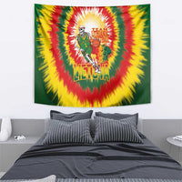 Lithuania Basketball Tapestry Champions Skeleton of The Baltic Tie Dye Style - Wonder Print Shop