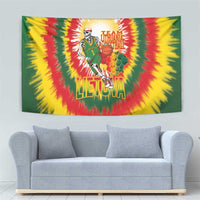 Lithuania Basketball Tapestry Champions Skeleton of The Baltic Tie Dye Style - Wonder Print Shop