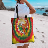 Lithuania Basketball Tote Bag Champions Skeleton of The Baltic Tie Dye Style - Wonder Print Shop