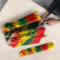 Lithuania Basketball Umbrella Champions Skeleton of The Baltic Tie Dye Style - Wonder Print Shop