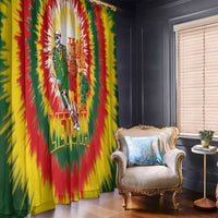 Lithuania Basketball Window Curtain Champions Skeleton of The Baltic Tie Dye Style - Wonder Print Shop