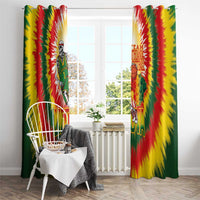 Lithuania Basketball Window Curtain Champions Skeleton of The Baltic Tie Dye Style - Wonder Print Shop