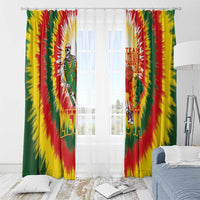 Lithuania Basketball Window Curtain Champions Skeleton of The Baltic Tie Dye Style - Wonder Print Shop