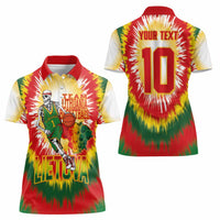 Custom Lithuania Basketball Women Polo Shirt Champions Skeleton of The Baltic Tie Dye Style - Wonder Print Shop