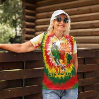 Custom Lithuania Basketball Women Polo Shirt Champions Skeleton of The Baltic Tie Dye Style - Wonder Print Shop