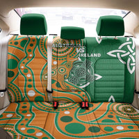 Australia And Ireland Rugby Back Car Seat Cover Walllabies And Shamrock Together