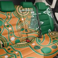 Australia And Ireland Rugby Back Car Seat Cover Walllabies And Shamrock Together