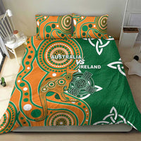 Australia And Ireland Rugby Bedding Set Walllabies And Shamrock Together