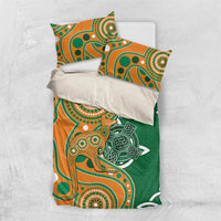 Australia And Ireland Rugby Bedding Set Walllabies And Shamrock Together