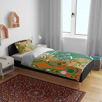 Australia And Ireland Rugby Bedding Set Walllabies And Shamrock Together