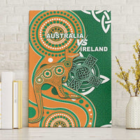 Australia And Ireland Rugby Canvas Wall Art Walllabies And Shamrock Together