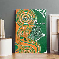 Australia And Ireland Rugby Canvas Wall Art Walllabies And Shamrock Together