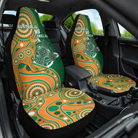 Australia And Ireland Rugby Car Seat Cover Walllabies And Shamrock Together