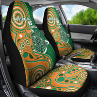 Australia And Ireland Rugby Car Seat Cover Walllabies And Shamrock Together