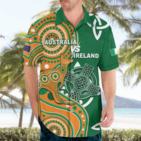 Australia And Ireland Rugby Custom Hawaiian Shirt Walllabies And Shamrock Together
