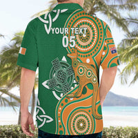 Australia And Ireland Rugby Custom Hawaiian Shirt Walllabies And Shamrock Together