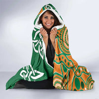Australia And Ireland Rugby Hooded Blanket Walllabies And Shamrock Together