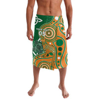 Australia And Ireland Rugby Custom Lavalava Walllabies And Shamrock Together