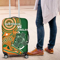 Australia And Ireland Rugby Luggage Cover Walllabies And Shamrock Together