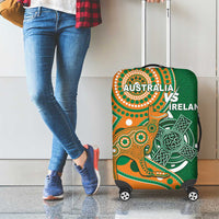 Australia And Ireland Rugby Luggage Cover Walllabies And Shamrock Together