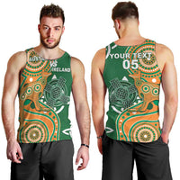 Australia And Ireland Rugby Custom Men Tank Top Walllabies And Shamrock Together