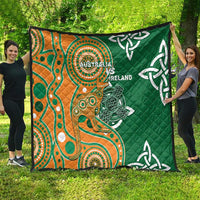 Australia And Ireland Rugby Quilt Walllabies And Shamrock Together