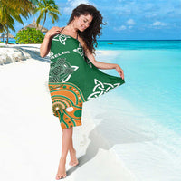 Australia And Ireland Rugby Sarong Walllabies And Shamrock Together