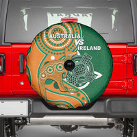 Australia And Ireland Rugby Spare Tire Cover Walllabies And Shamrock Together