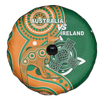 Australia And Ireland Rugby Spare Tire Cover Walllabies And Shamrock Together