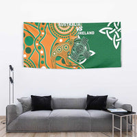 Australia And Ireland Rugby Tapestry Walllabies And Shamrock Together