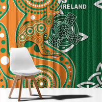 Australia And Ireland Rugby Window Curtain Walllabies And Shamrock Together