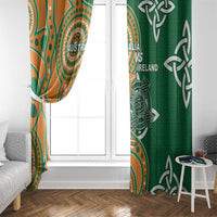 Australia And Ireland Rugby Window Curtain Walllabies And Shamrock Together