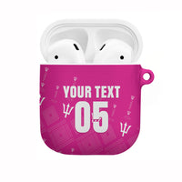 Custom Barbados 2026 Cricket AirPods Case Tridents Rise Pink Version