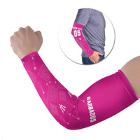 Custom Barbados 2026 Cricket Arm Sleeves Tridents Rise Pink Version