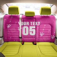 Custom Barbados 2026 Cricket Back Car Seat Cover Tridents Rise Pink Version