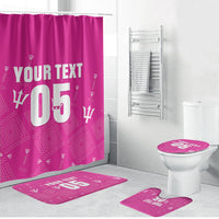Custom Barbados 2026 Cricket Bathroom Set Tridents Rise Pink Version