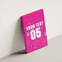 Custom Barbados 2026 Cricket Canvas Wall Art Tridents Rise Pink Version