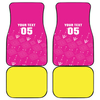 Custom Barbados 2026 Cricket Car Mats Tridents Rise Pink Version