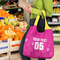 Custom Barbados 2026 Cricket Grocery Bag Tridents Rise Pink Version