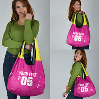 Custom Barbados 2026 Cricket Grocery Bag Tridents Rise Pink Version