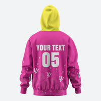 Custom Barbados 2026 Cricket Hoodie Tridents Rise Pink Version