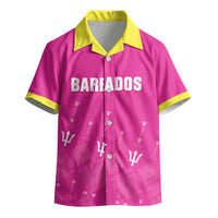 Custom Barbados 2026 Cricket Kid Hawaiian Shirt Tridents Rise Pink Version