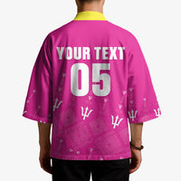 Custom Barbados 2026 Cricket Kimono Tridents Rise Pink Version