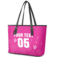 Custom Barbados 2026 Cricket Leather Tote Bag Tridents Rise Pink Version