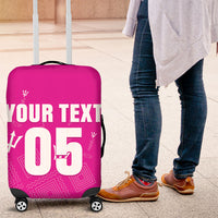 Custom Barbados 2026 Cricket Luggage Cover Tridents Rise Pink Version