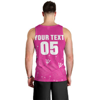 Custom Barbados 2026 Cricket Men Tank Top Tridents Rise Pink Version